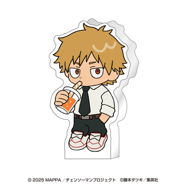 Ensky Movie "Chainsaw Man Reze Arc" Chibi Acrylic Block -Juice- 1. Denji image 1