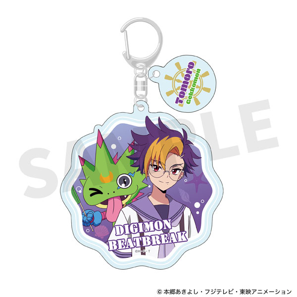 Matsumoto Shouji DIGIMON BEATBREAK Acrylic Keychain w/Charm Tomoro & Gekkomon (Marine Look ver)