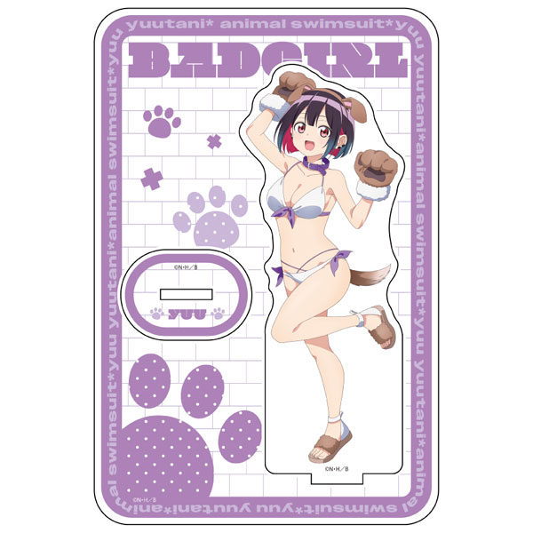 Curtain Damashii [Bad Girl] New Illustration Acrylic Stand (Yu Yutani / Animal Swimsuit) Bild 1