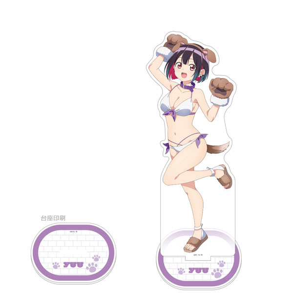 Curtain Damashii [Bad Girl] New Illustration Jumbo Acrylic Stand (Yu Yutani / Animal Swimsuit)