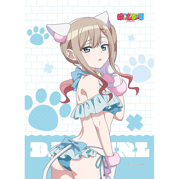 Curtain Damashii [Bad Girl] New Illustration B2 Wall Scroll (Suzu Suzukaze / Animal Swimsuit) Double Suede