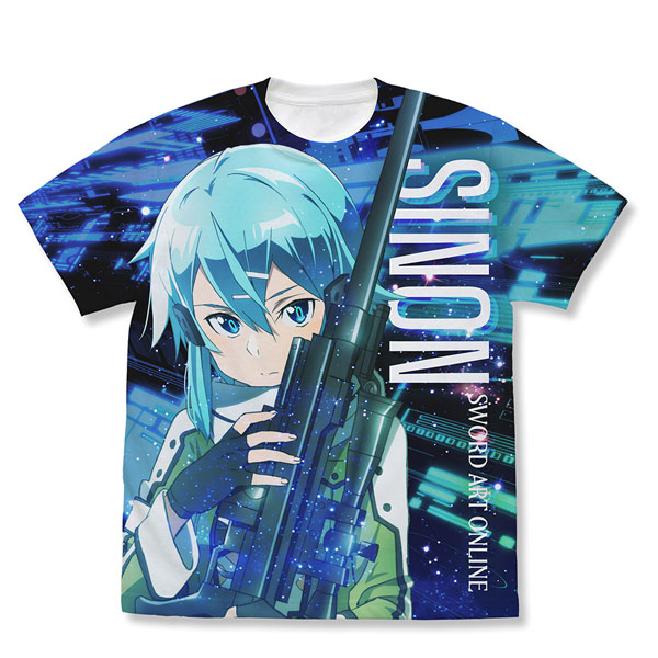 COSPA Sword Art Online Sinon Full Graphic T-shirt Ice Sniper Ver./WHITE-L