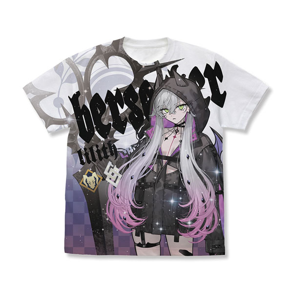 COSPA Fate/Grand Order Berserker/Lilith Full Graphic T-shirt /WHITE-XL