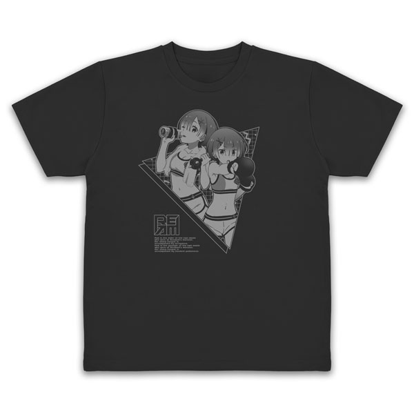COSPA Re:ZERO -Starting Life in Another World- Ram & Rem Dry T-shirt Exercise Ver. /BLACK-L gambar 1