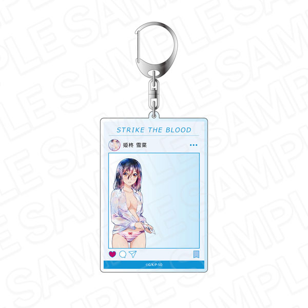 Contents Seed Strike the Blood Final SNS Style Acrylic Keychain PALE TONE series Yukina Himeragi Dress Shirt ver.