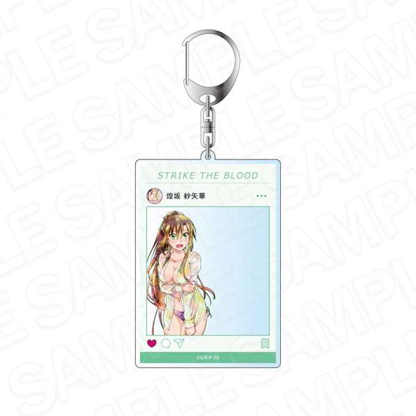 Contents Seed Strike the Blood Final SNS Style Acrylic Keychain PALE TONE series Sayaka Kirasaka Dress Shirt ver. รูปภาพ 1