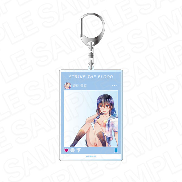 Contents Seed Strike the Blood Final SNS Style Acrylic Keychain PALE TONE series Yukina Himeragi Falling on your Backside ver. 画像 1