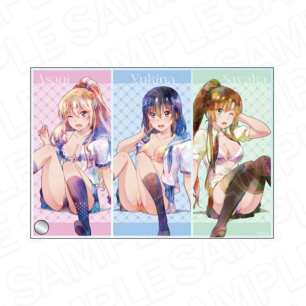 Contents Seed Strike the Blood Final Mini Acrylic Art PALE TONE series Yukina & Asagi & Sayaka Falling on your Backside ver. 圖片 1