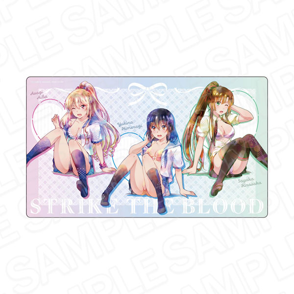 Contents Seed Strike the Blood Final Rubber Desk Mat PALE TONE series Yukina & Asagi & Sayaka Falling on your Backside ver.