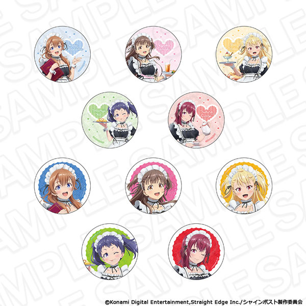 Contents Seed Shine Post Glitter Tin Badge (Random) Maid Outfit ver. 10Item Set gambar 1
