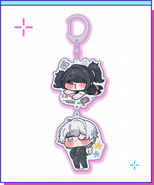 WHY SO SERIOUS? NEEDY STREAMER OVERLOAD MiniMini BuraBura Acrylic Keychain (Ame-chan & Nechika-sama)