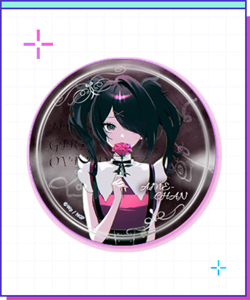 WHY SO SERIOUS? NEEDY STREAMER OVERLOAD Ame-chan Mystery Rose Tin Badge