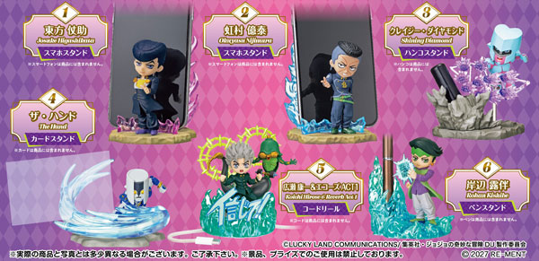 RE-MENT JoJo's Bizarre Adventure Diamond Is Unbreakable STAND on DESK -Awakening- 6Pack BOX