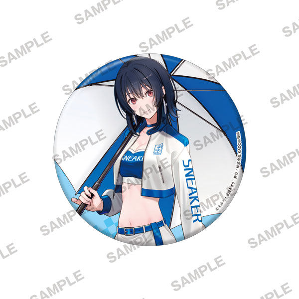 KADOKAWA I Became Friends with the Second Cutest Girl in My Class Big Holographic Tin Badge - Umi Asanagi - Race Queen Ver.