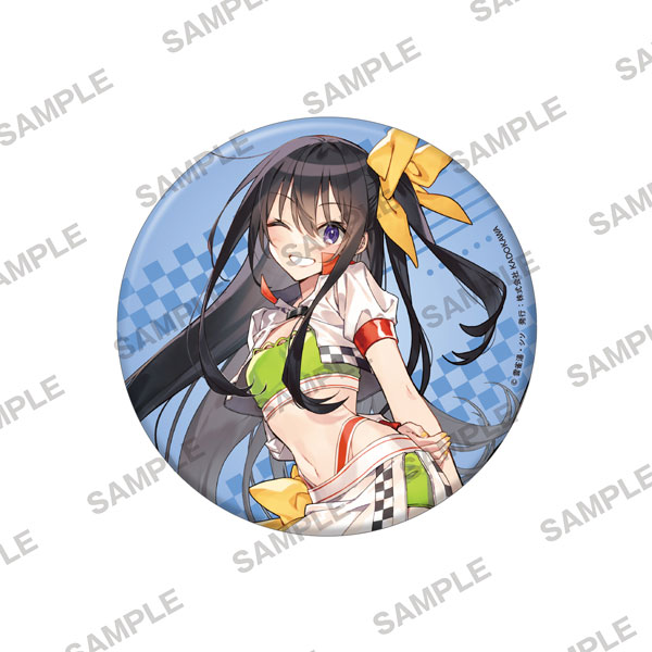 KADOKAWA Tenkousaki no Seiso-Karen na Bishoujo ga Mukashi Danshi da to Omotte Issho ni Asonda Osananajimi Datta Ken Big Holographic Tin Badge - Haruki Nikaidou - Race Queen Ver.