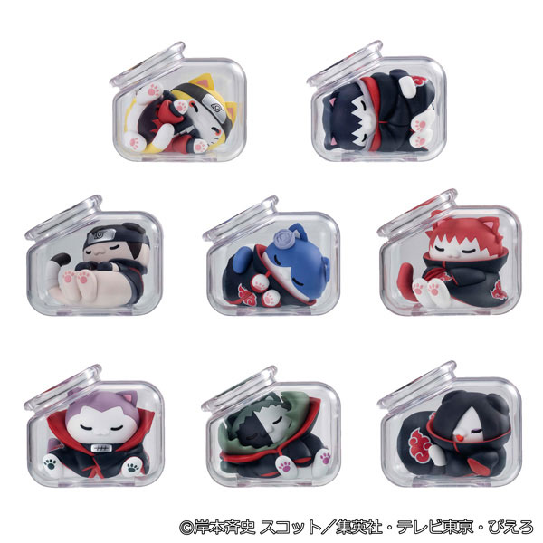 MegaHouse MEGA CAT PROJECT NARUTO Shippuden Good Night Nyaruto! Gather Up "Akatsuki" Ark Vol.1 8Pack BOX 圖片 1