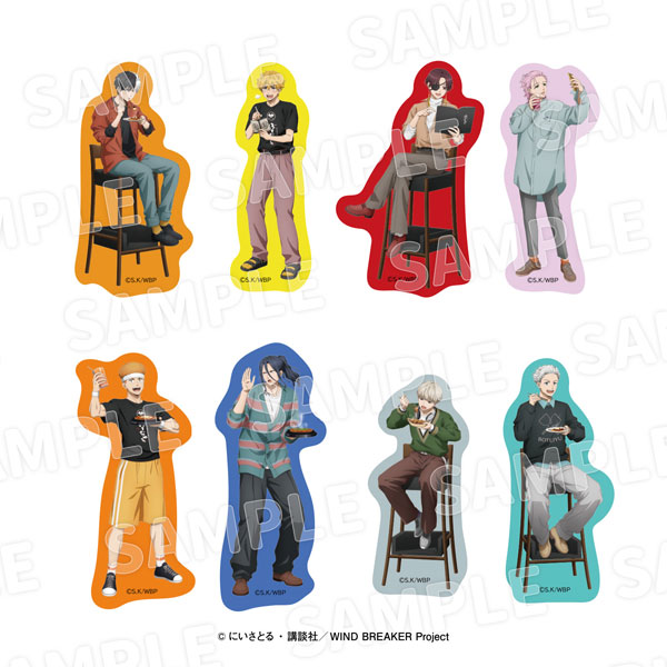 EDITH inc. "WIND BREAKER" x Botejyu Group Diecut Sticker 8pcs. Set Bild 1