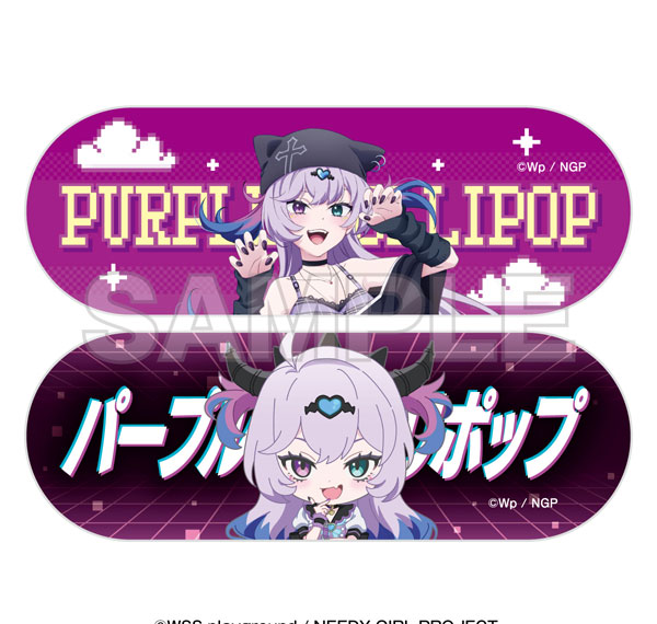 EDITH inc. Anime "NEEDY STREAMER OVERLOAD" x Tokyu Kabukicho Tower Sticker 2pc. Set Purple Lollipop