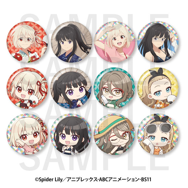 EDITH inc. Lycoris Recoil x Toshimaen Niwa no Yu Trading Tin Badge 12Pack BOX image 1