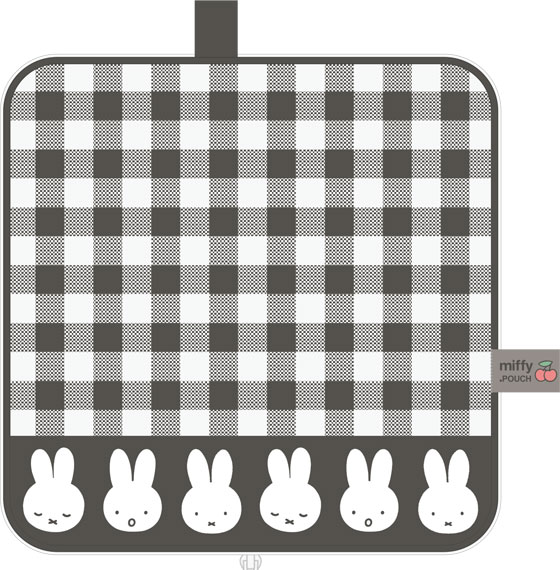 Eyeup Dot Pouch Miffy Gingham Checkered BG รูปภาพ 1