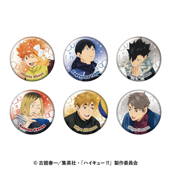 Ensky Anime "Haikyuu!!" RameKira Tin Badge Collection 5 6Pack BOX