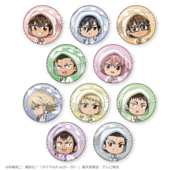 Stella Notes TV Anime "Ace of Diamond act II -Second Season-" Trading Tin Badge Rainy Day ver. 10Pack BOX Bild 1