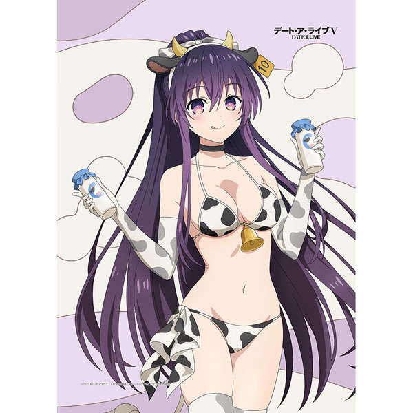 Curtain Damashii Date A Live V New Illustration B2 Wall Scroll (Tohka Yatogami / Cow Pattern Swimsuit) Double Suede