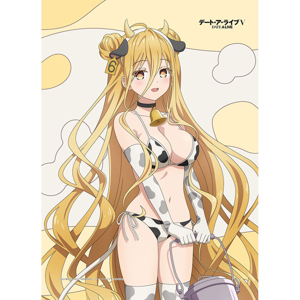 Curtain Damashii Date A Live V New Illustration B2 Wall Scroll (Mukuro Hoshimiya / Cow Pattern Swimsuit) Double Suede