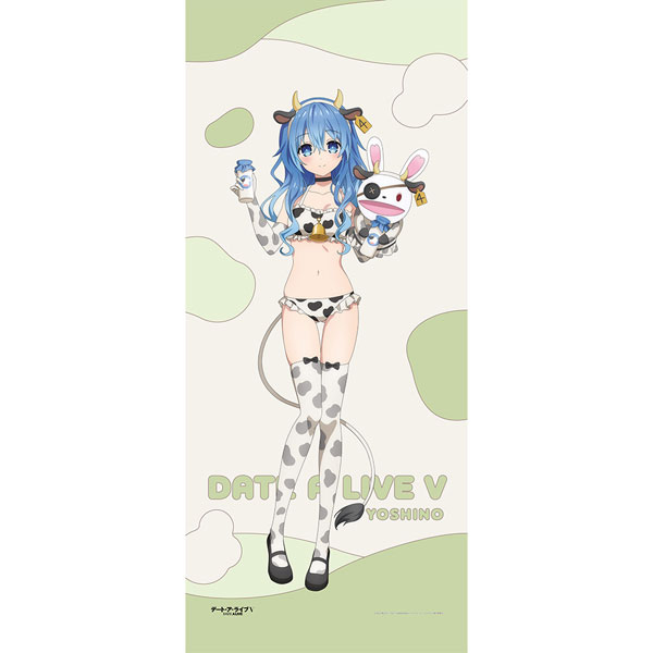 Curtain Damashii Date A Live V New Illustration Jumbo Wall Scroll (Yoshino / Cow Pattern Swimsuit)