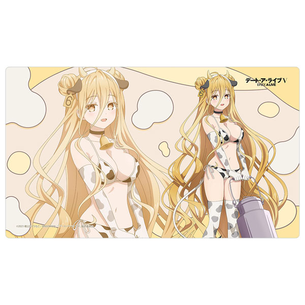 Curtain Damashii Date A Live V New Illustration Rubber Mat (Mukuro Hoshimiya / Cow Pattern Swimsuit) Bild 1