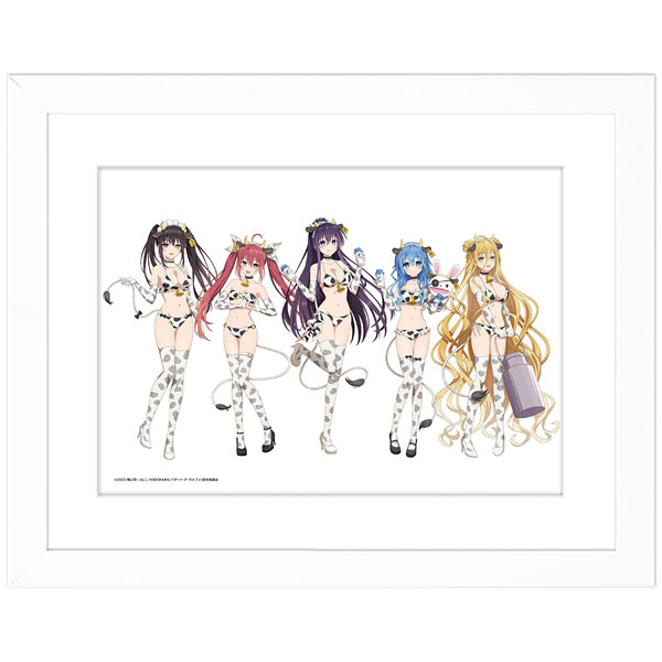 Curtain Damashii Date A Live V New Illustration Chara Fine Graph (Cow Pattern Swimsuit) A4