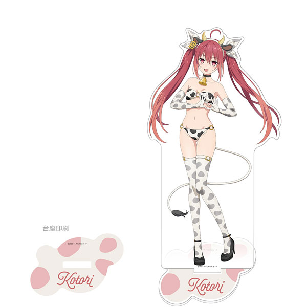 Curtain Damashii Date A Live V New Illustration Jumbo Acrylic Stand (Kotori Itsuka / Cow Pattern Swimsuit) Bild 1