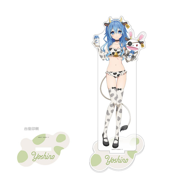 Curtain Damashii Date A Live V New Illustration Jumbo Acrylic Stand (Yoshino / Cow Pattern Swimsuit) รูปภาพ 1