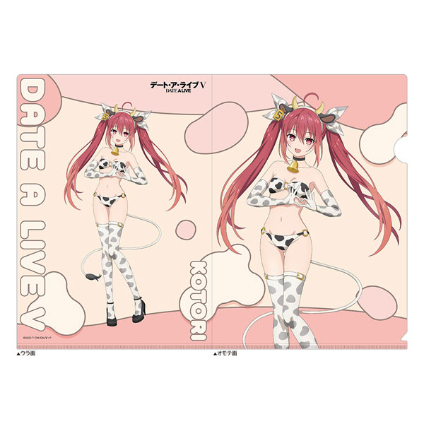 Curtain Damashii Date A Live V New Illustration Clear File (Kotori Itsuka / Cow Pattern Swimsuit)