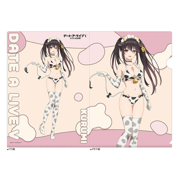 Curtain Damashii Date A Live V New Illustration Clear File (Kurumi Tokisaki / Cow Pattern Swimsuit) รูปภาพ 1