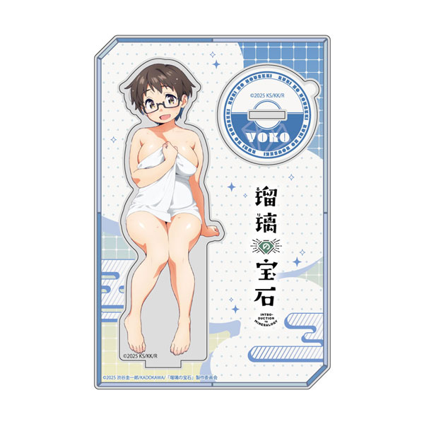 Curtain Damashii Ruri no Houseki New Illustration Acrylic Stand (Yoko Imari / Hot Spring)