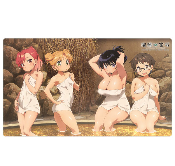 Curtain Damashii Ruri no Houseki New Illustration Rubber Mat (Hot Spring) รูปภาพ 1