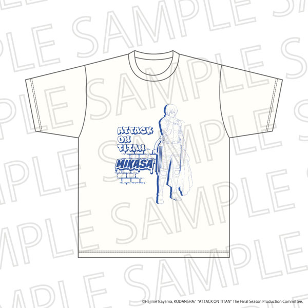 SR-GYM TV Anime "Attack on Titan" The Final Season BIG Silhouette T-shirt Mikasa Ackerman L Size