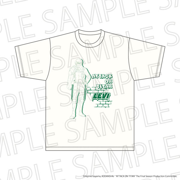 SR-GYM TV Anime "Attack on Titan" The Final Season BIG Silhouette T-shirt Levi Ackerman XL Size