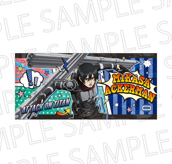 SR-GYM TV Anime "Attack on Titan" The Final Season BIG Towel Mikasa Ackerman รูปภาพ 1