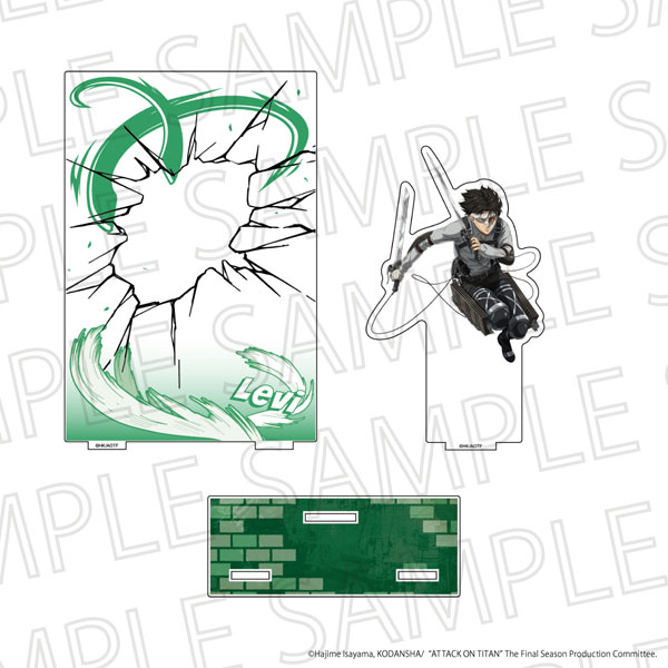 SR-GYM TV Anime "Attack on Titan" The Final Season Battle Scene Acrylic Diorama Stand Levi Ackerman