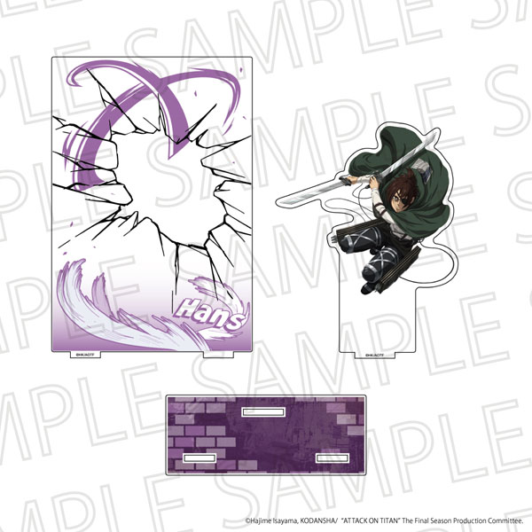 SR-GYM TV Anime "Attack on Titan" The Final Season Battle Scene Acrylic Diorama Stand Hange Zoe รูปภาพ 1