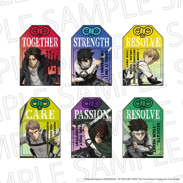 SR-GYM TV Anime "Attack on Titan" The Final Season Amulet Style Glitter Strap Collection 6Pack BOX