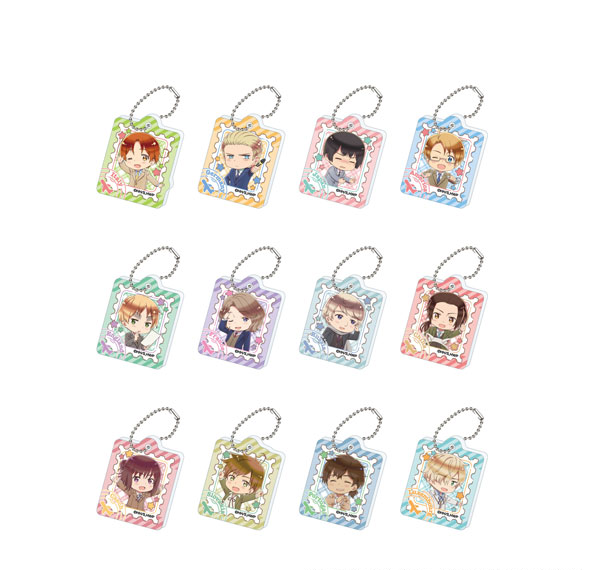 Ensky Anime "Hetalia World Stars" Acrylic Mini Acrylic Keychain 24 Item Set Bild 1