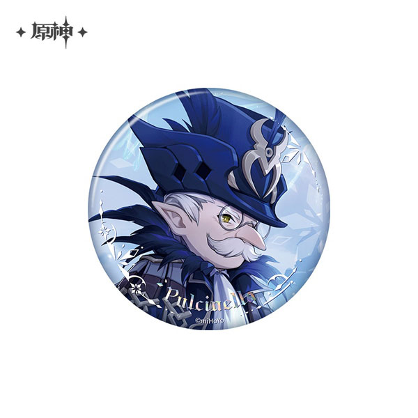miHoYo Genshin Everwinter Without Mercy Series Tinplate Badge - Pulcinella รูปภาพ 1