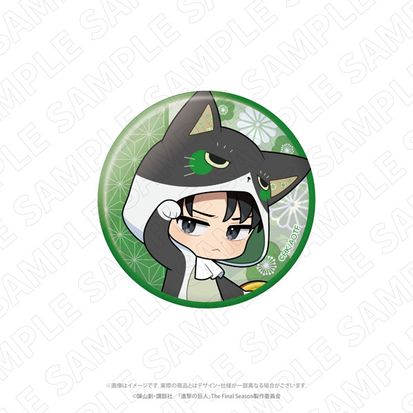 TOKYOGETS Attack on Titan [Beckoning Cat] Hologram Tin Badge (Levi) image 1