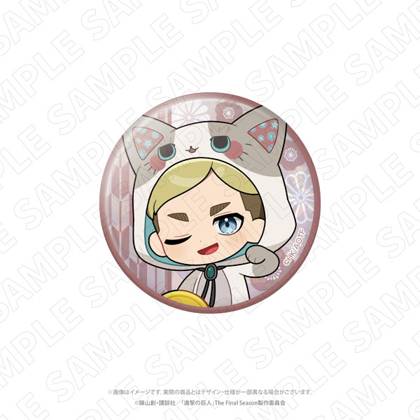 TOKYOGETS Attack on Titan [Beckoning Cat] Hologram Tin Badge (Erwin) 图片 1