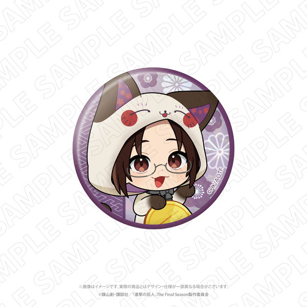 TOKYOGETS Attack on Titan [Beckoning Cat] Hologram Tin Badge (Hange)
