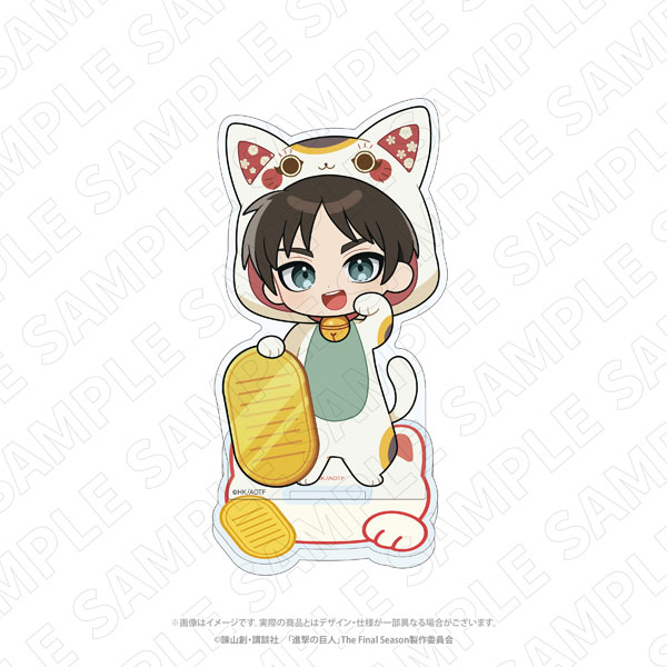 TOKYOGETS Attack on Titan [Beckoning Cat] BIG Acrylic Stand (Eren) รูปภาพ 1