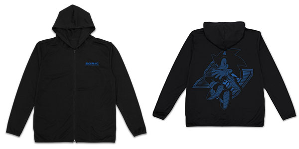 COSPA Sonic the Hedgehog Sonic Thin Dry Hoodie /BLACK-XL